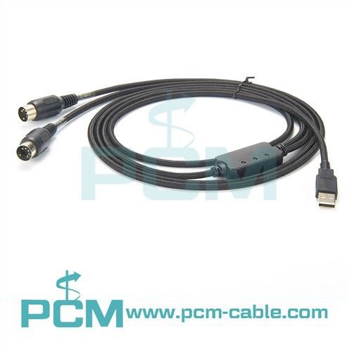 5 καρφίτσα DIN MIDI στο καλώδιο USB με την ένδειξη των οδηγήσεων