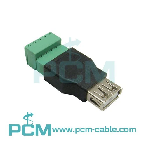 USB 2.0 Μια θηλυκή έως 5 καρφίτσα/τρόπος βίδα βιδών βιδών συνδέσιμων τερματικών