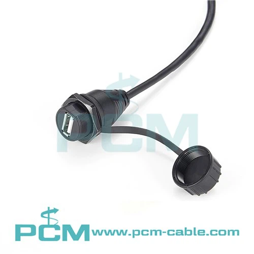 Αδιάβροχο καλώδιο USB 2.0 Θηλυκή υποδοχή τύπου A με βαθμολογία IP67