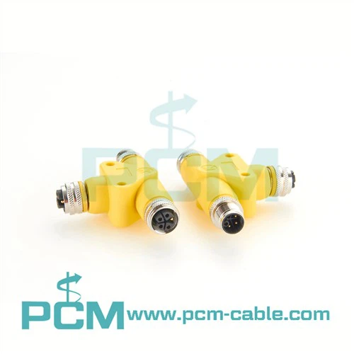 M12 T Splitter 3 Pin 4 Pin 5 Pin 8 Pin ABDK Code