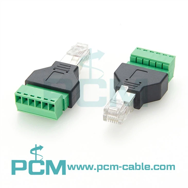 RJ45 αρσενικό βούλωμα στο τερματικό προσαρμοστή προσαρμοστών βιδών καρφιτσών 8