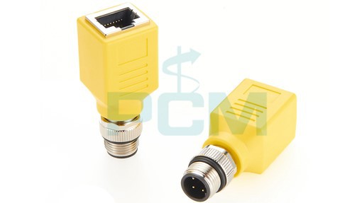 M12 Male to RJ45 Female Connector IP67 Waterproof Shielded Industrial Ethernet Adapter M12 Male to RJ45 Female Connector IP67 Waterproof Shielded Industrial Ethernet Adapter