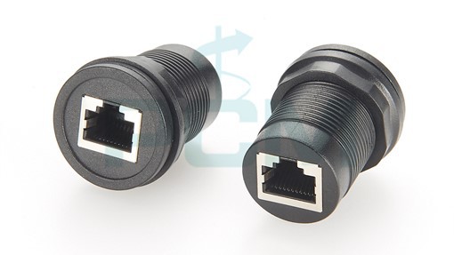 10P10C RJ48 RJ50 straight-through connector Pass Through Connector bulkhead connector 10P10C RJ48 RJ50 straight-through connector Pass Through Connector bulkhead connector