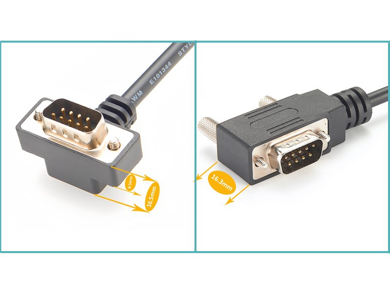right angle db9 Angled Serial Cable low profile rs232 cable right angle db9 Angled Serial Cable low profile rs232 cable