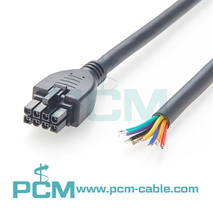 8-Circuit Mini-Fit Jr. Overmolded Harness Bare Wire End