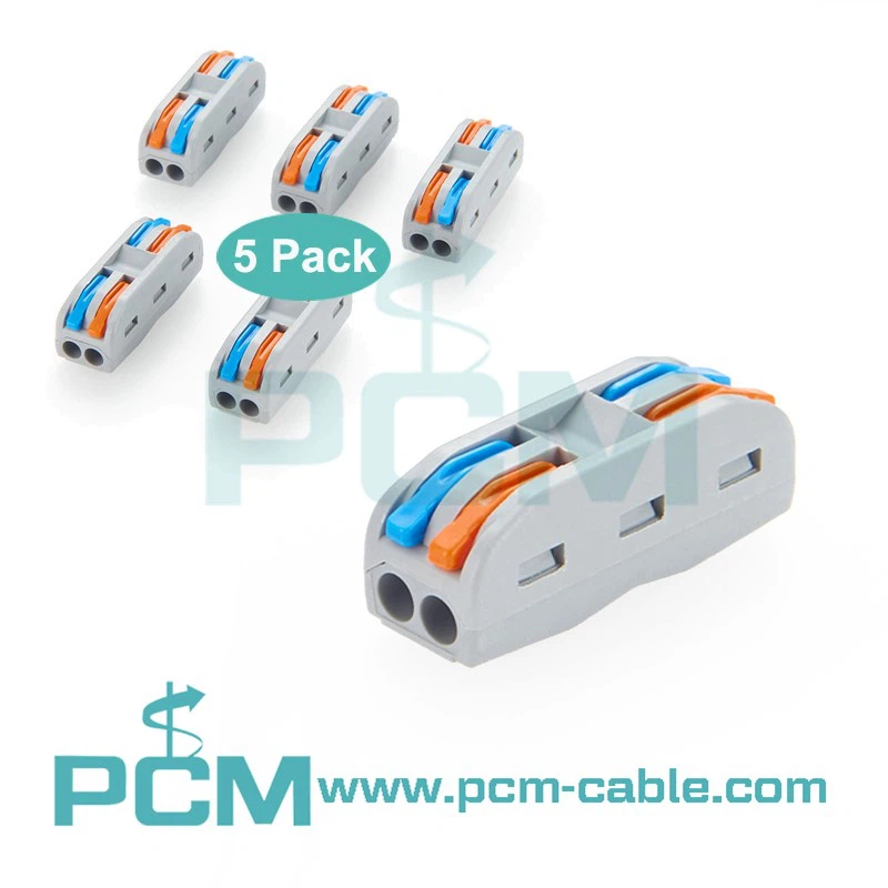 2 in 2 Out Quick Connect Terminal Block Push-in Lever Wire Connector 2 in 2 Out Quick Connect Terminal Block Push-in Lever Wire Connector