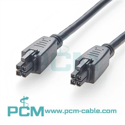 4,2 mm Pitch Molex Mini-Fit Jr. Overmolded Cable Assemblies Dual Row 4 Circuits